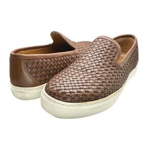 Massimo Dutti | Men | Woven Brown Leather Extralight Loafers | EU 41 US 8